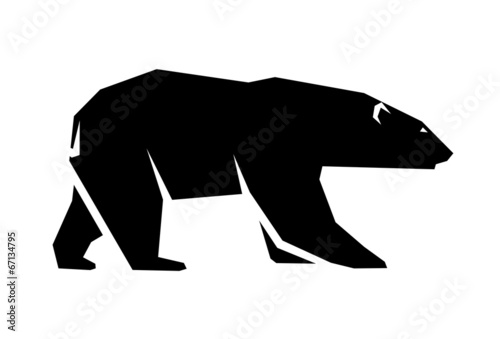 abstract silhouette of a polar bear