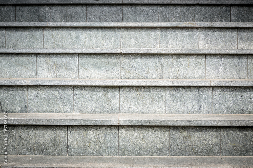 detail of gray granite stairs