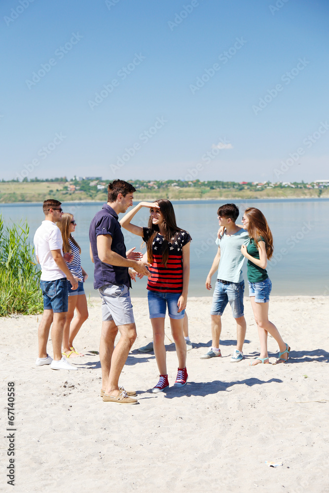 Group of friends at beach