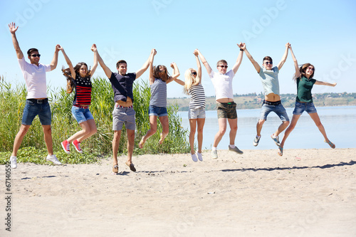 Group of friends at beach
