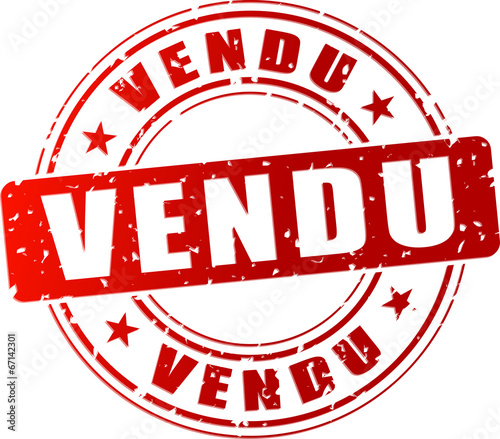 Vector red sold stamp