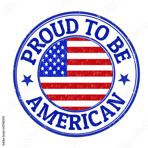 Proud to be american stamp