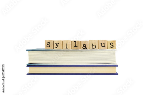 syllabus word on wood stamps and books