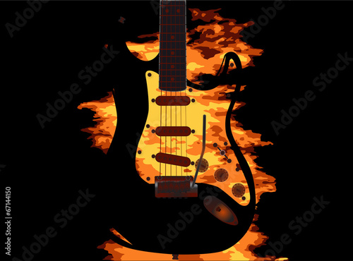 Burning Guitar