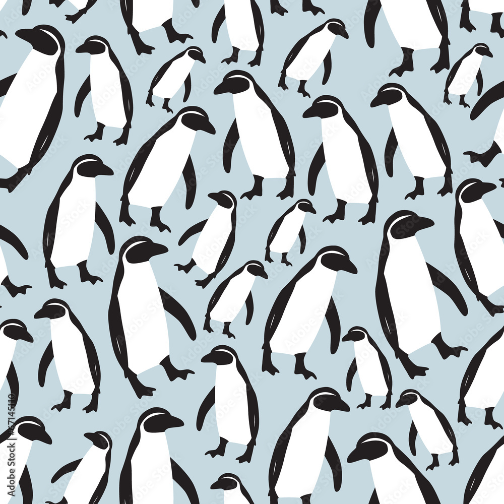 Obraz premium a lot of penguins seamless pattern eps10