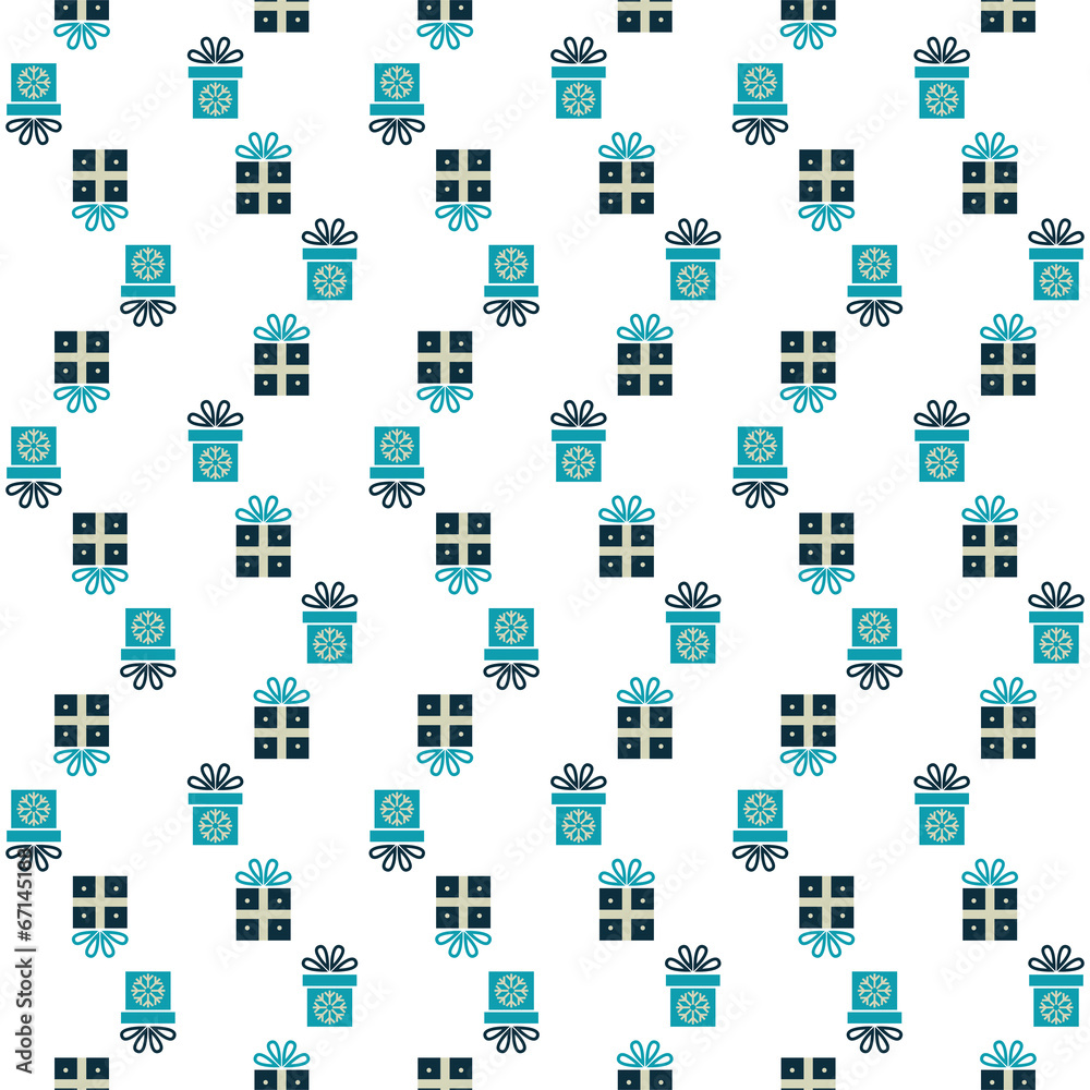 Seamless pattern with gift boxes