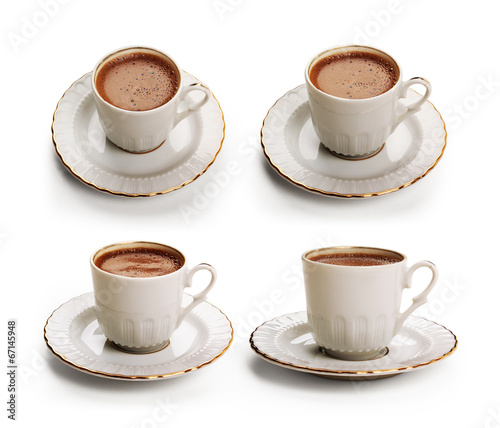 Turkish coffee set with clipping path