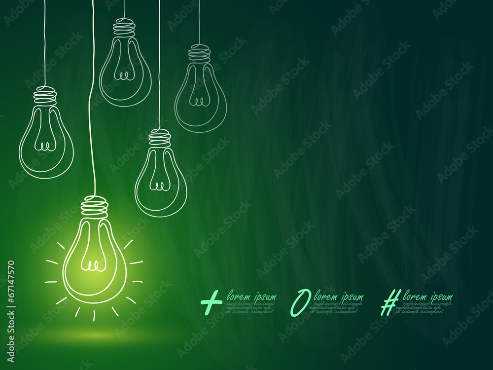 idea concept with light bulbs on blackboard background idea concept with light bulbs on blackboard background