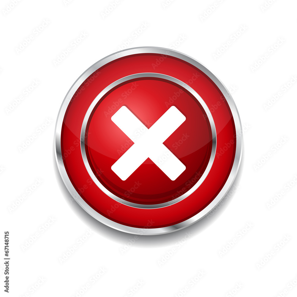 Cross Circular Red Vector Web Button Icon Cross Circular Red Vector Web Button Icon