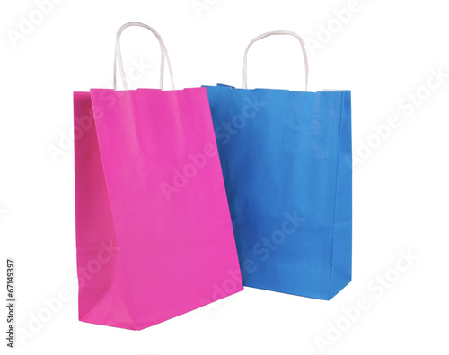 Shopping bags isolated on white background