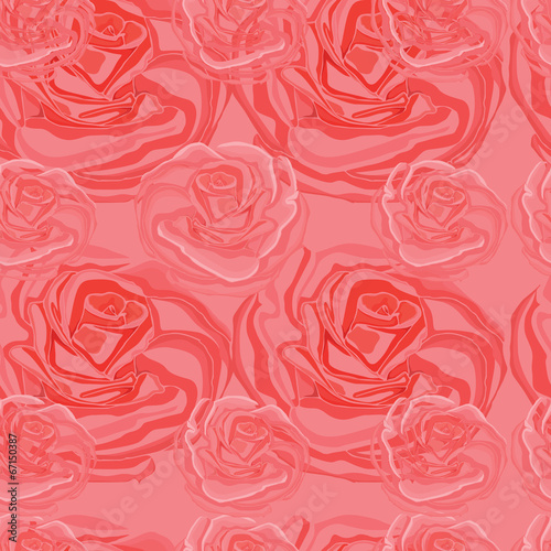 Seamless background. Pink roses.