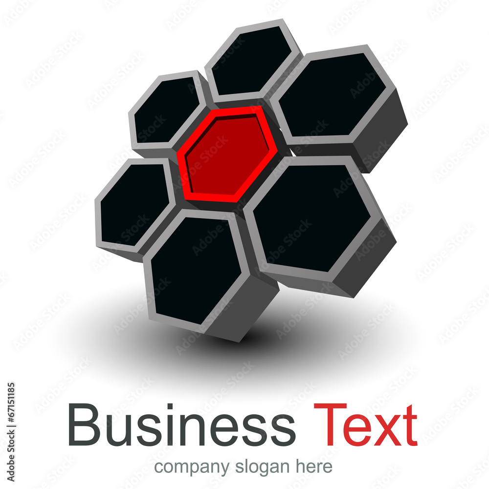 Logo 3D hexagons Logo 3D hexagons