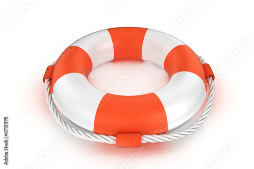 lifebuoy isolated on white