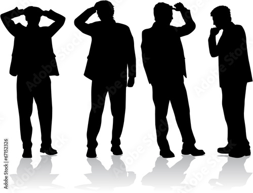 Silhouette of a man.