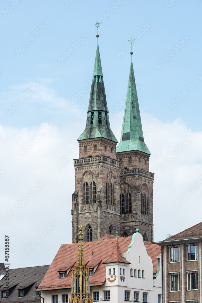 Obraz premium Towers of St. Sebald Church