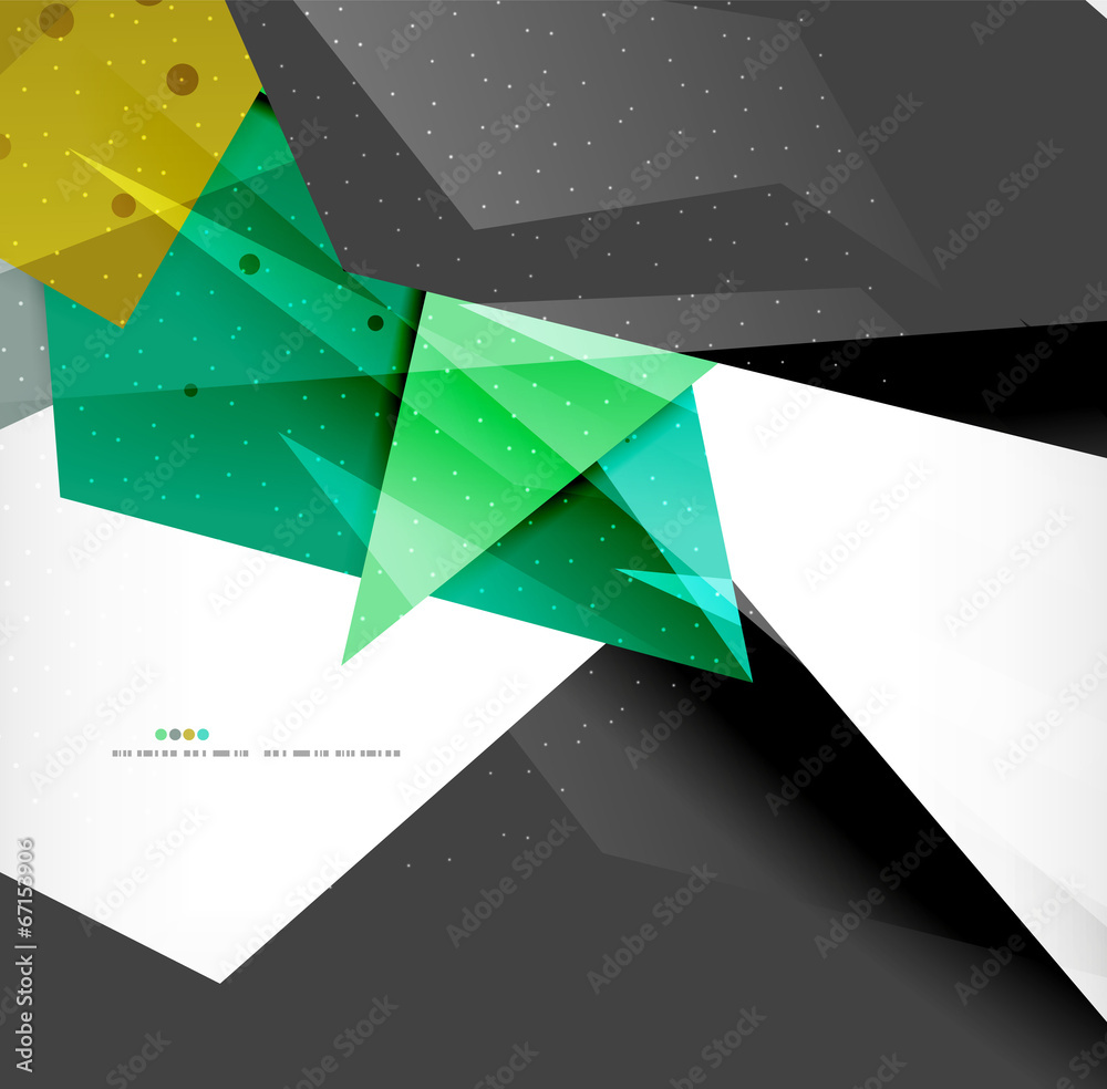 Abstract colorful overlapping composition