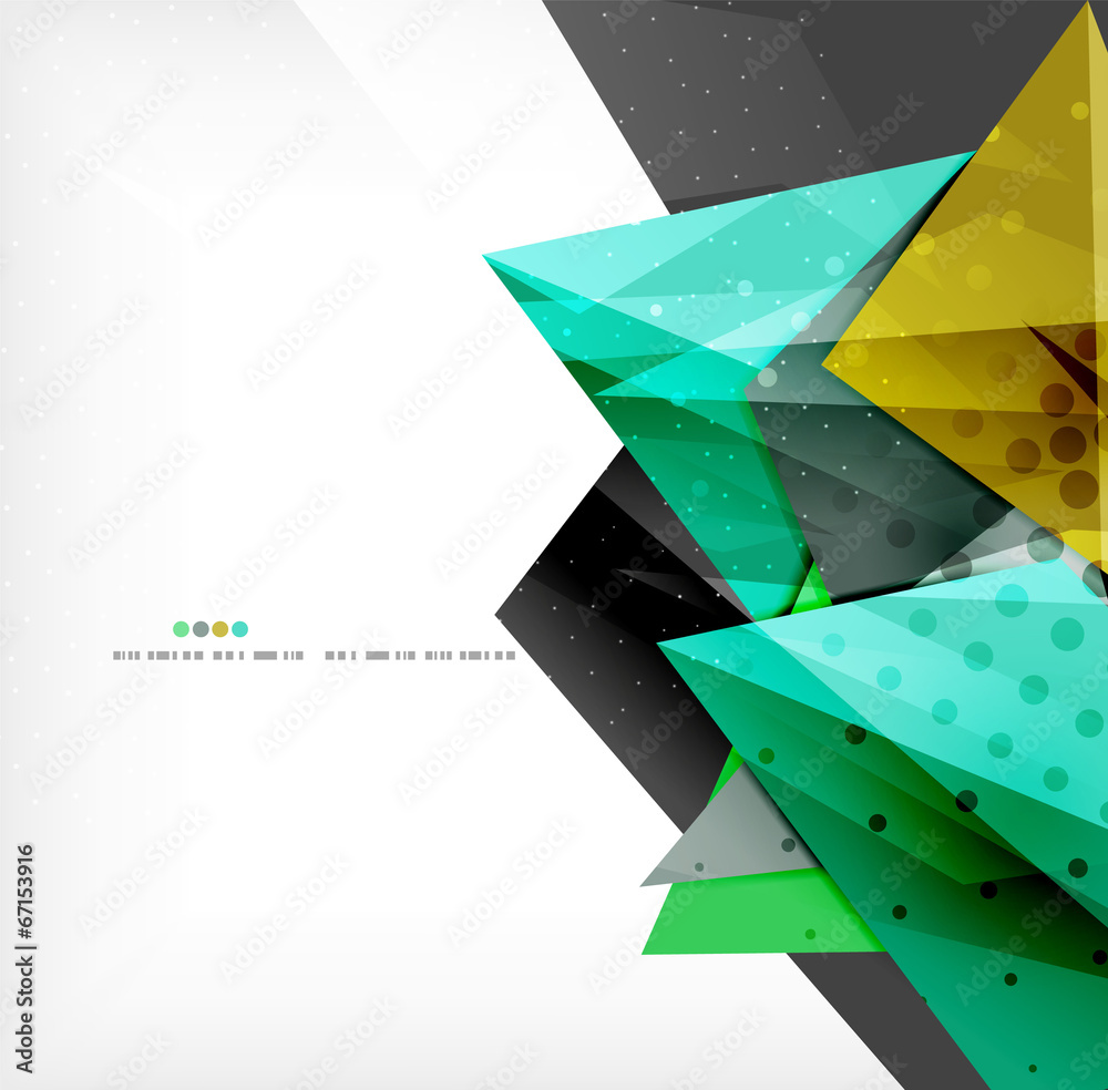 Abstract colorful overlapping composition