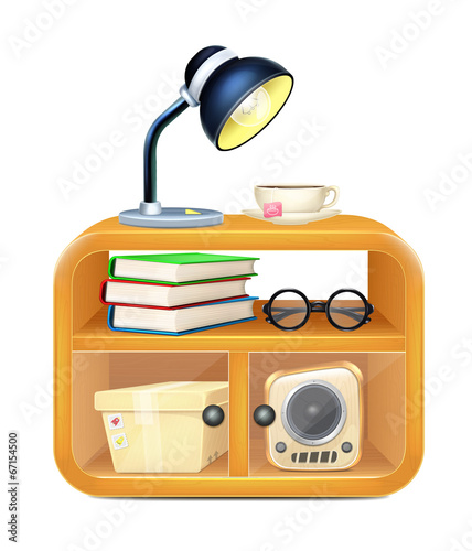 Wall Cupboard with Items
