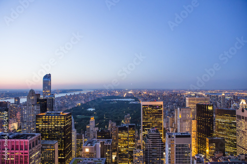 Skyline from Top of the rocks  Manhattan  New-york  USA
