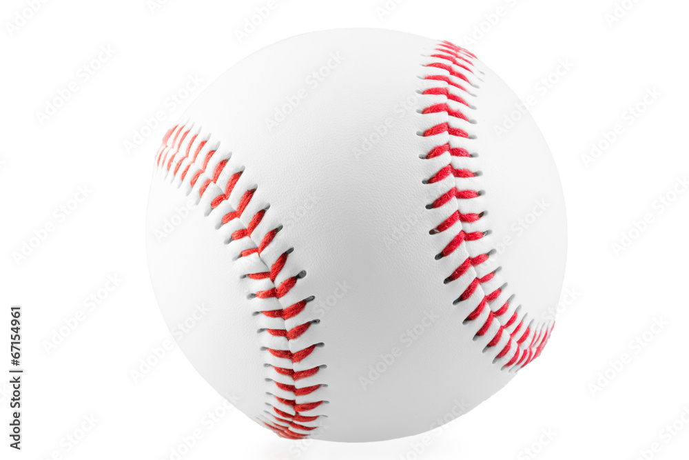 new ball for the game of baseball on a white background new ball for the game of baseball on a white background