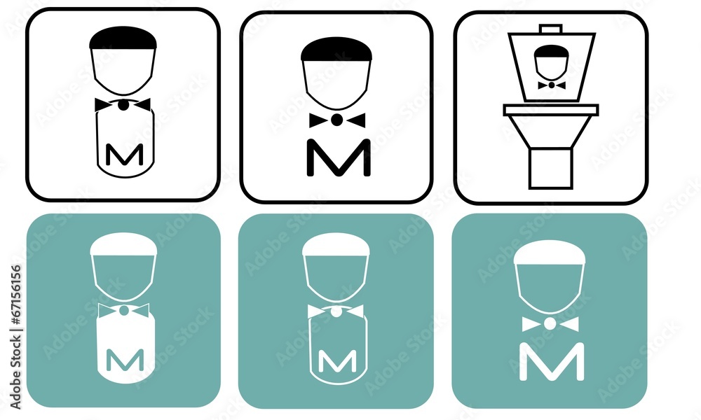 Mens restroom icons Mens restroom icons