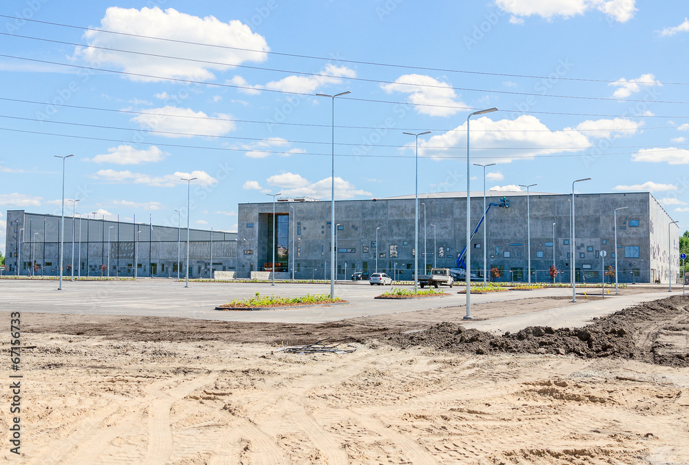 Construction site of a new large store.