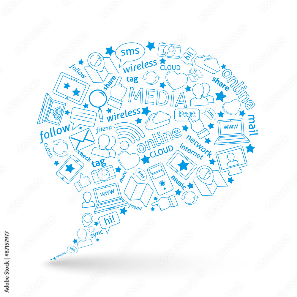 Social media bubble icon Social media bubble icon