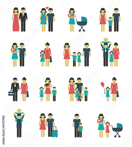 Family icons set