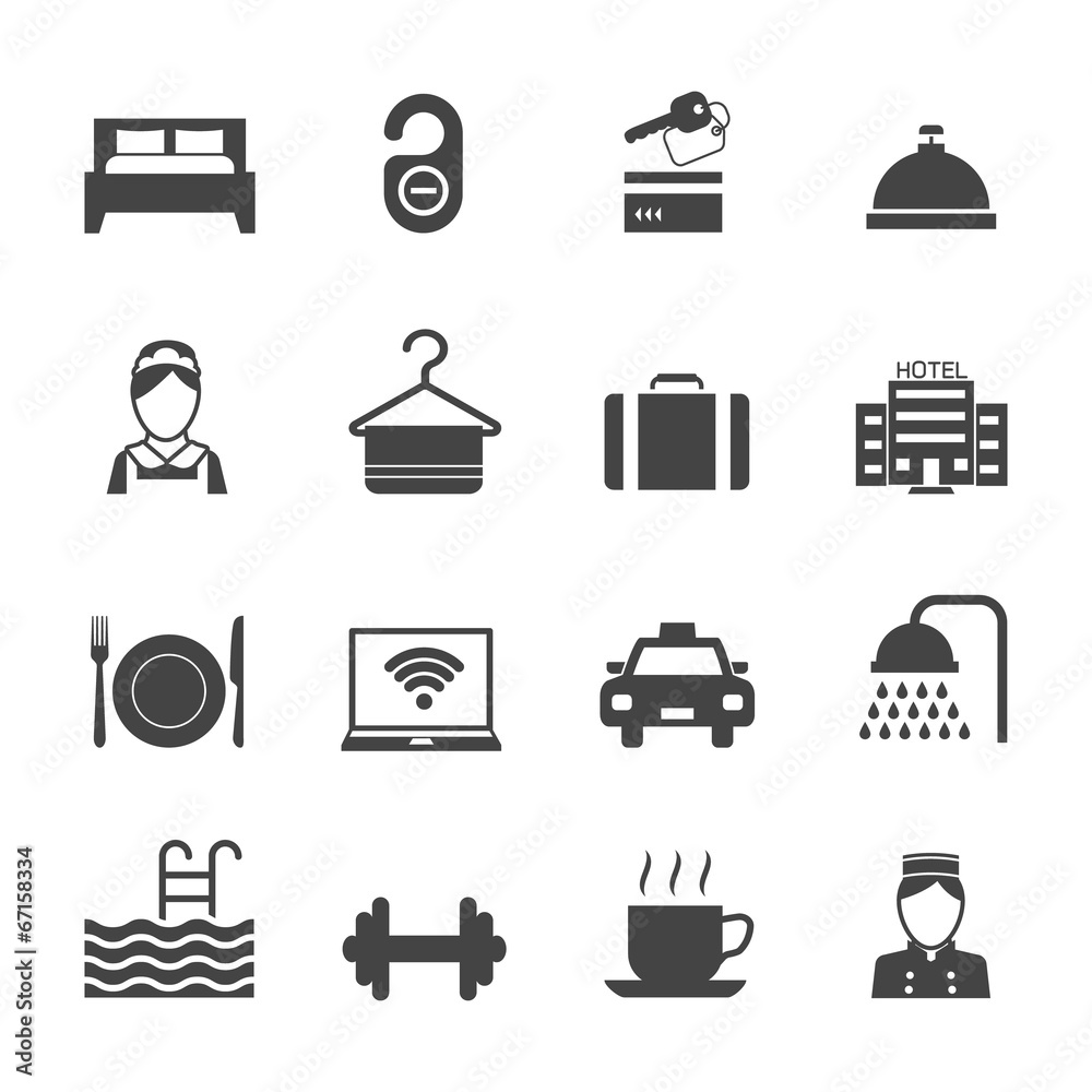 Hotel Icons Black Hotel Icons Black