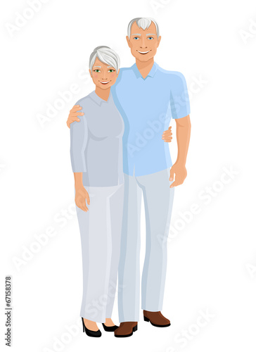 Senior couple full length