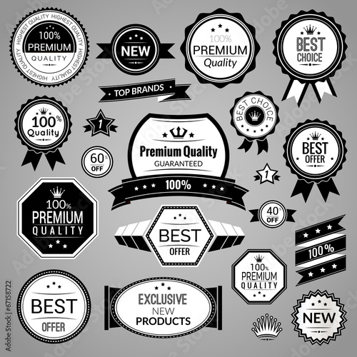 Black sale labels set