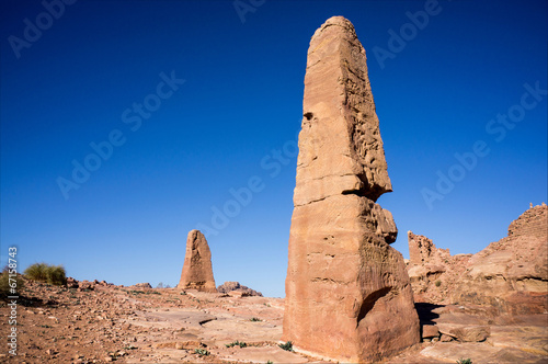 Canvas Print Nabatean obelisk in Petra, Jordan