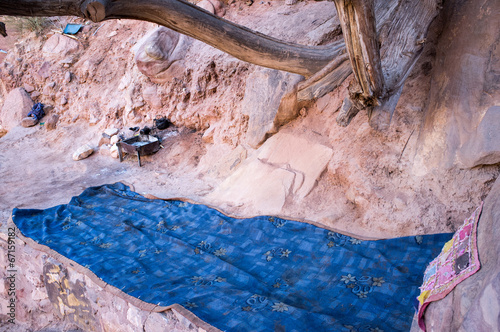 Relaxing place vendors in Petra  Jordan