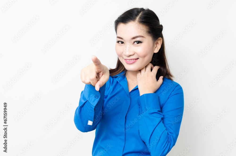 Image of a young woman with a lovely look and charming smile Image of a young woman with a lovely look and charming smile
