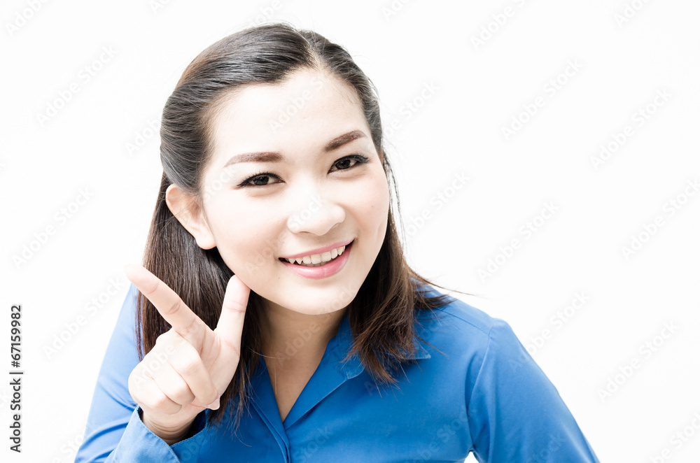Image of a young woman with a lovely look and charming smile Image of a young woman with a lovely look and charming smile