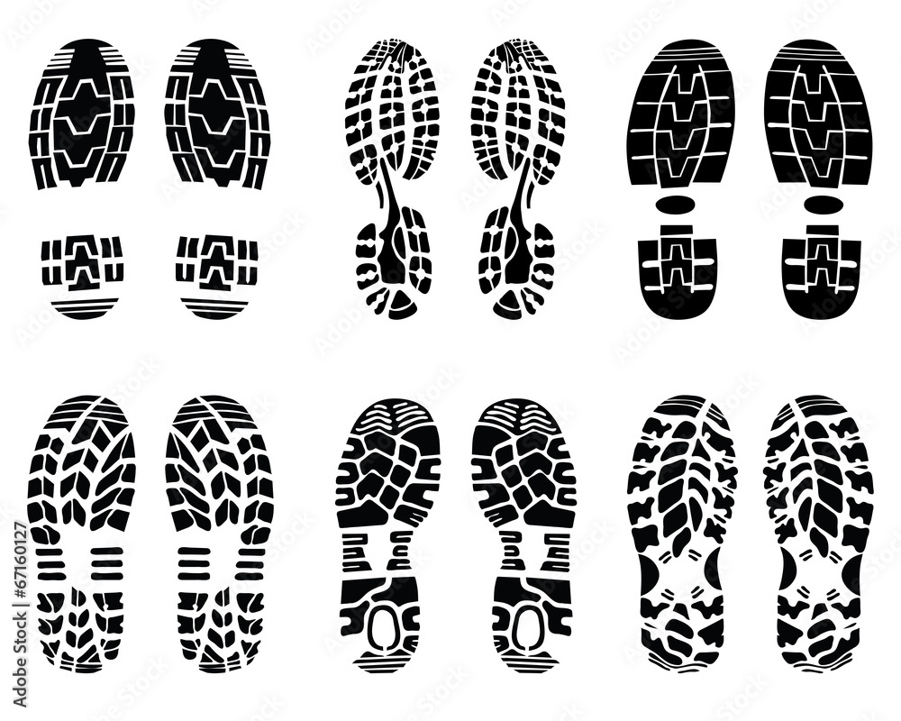 Various prints of shoe, vector Illustration Various prints of shoe, vector Illustration
