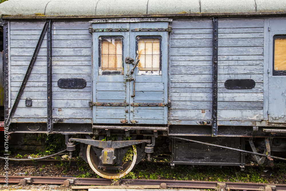 abandoned railway carriage