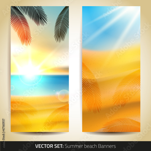 Collection of summer banners