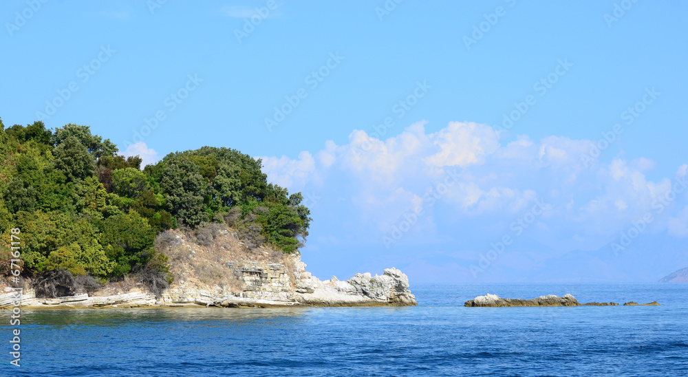 Naklejka premium Coast of Corfu island - Greece