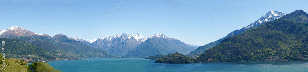 Panorama of the Lake of Como from the Mountains