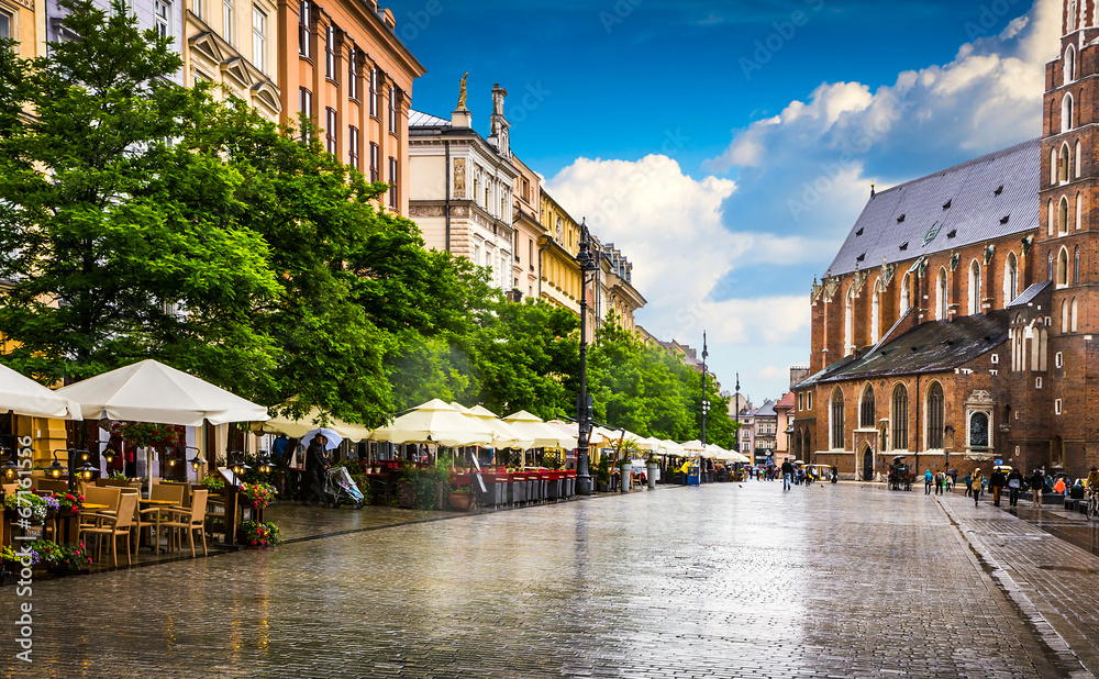 Fototapeta premium Krakow - Poland's historic center, a city with ancient