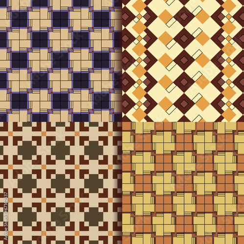 Retro square patterns background