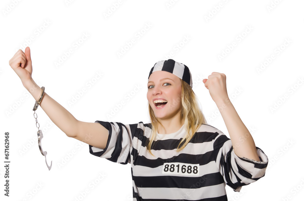 Funny prison inmate in concept Funny prison inmate in concept