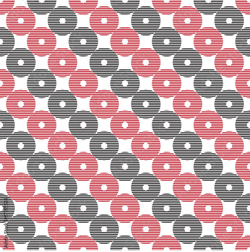 Circles striped regular vector pattern