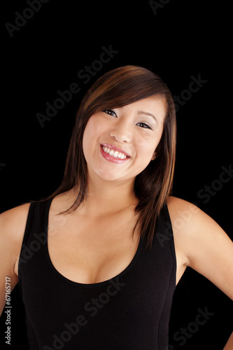 Smiling Young Asian Teen Girl Portrait Attracitve