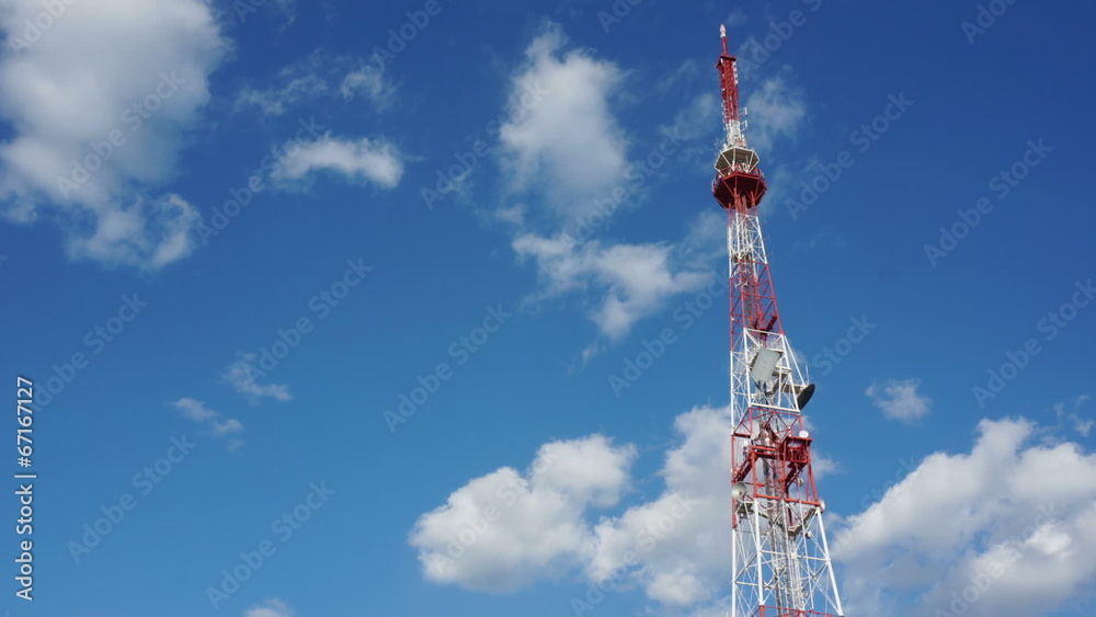 Large telecommunication tower time-lapse Large telecommunication tower time-lapse