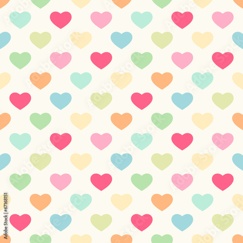 Wallpaper Mural Seamless heart pattern 4 Torontodigital.ca