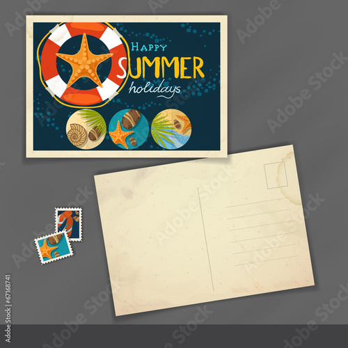 Old Postcard Design, Template