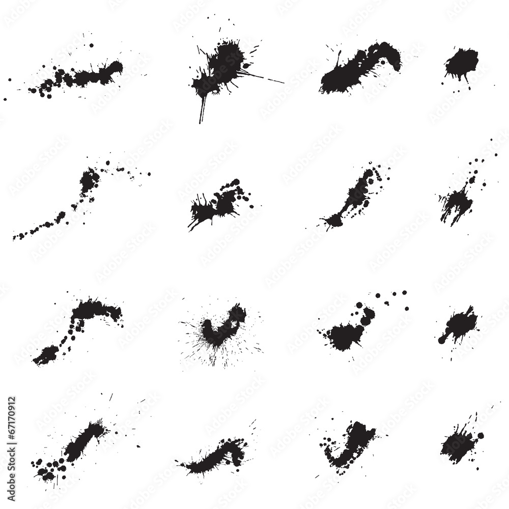 Fototapeta premium Vector watercolor splashes.