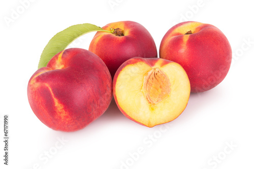 Group of fresh peaches